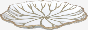 Al Saif Gallery glass sweet dish, 25 x 25 x 3 cm, round - gold product image