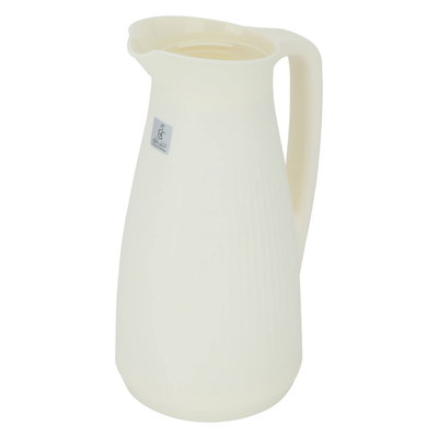 Al Saif Gallery Manal Timeless Glass Thermos, 1 Liter, Plastic Body - Cream product image 4