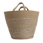 Al Saif Gallery Cotton Baskets Set, 25-30-20 cm, 3 Pieces, Round - Brown product image 4