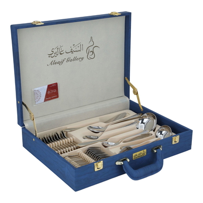 شنطة ادوات مائدة استيل السيف غاليري، 72 قطعة - فضي ذهبي product image 2