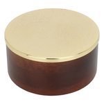 Al Saif Gallery wooden date, circular, golden-brown cover product image 1