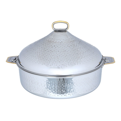 Steel Maxima Taj Food Container, 6 Liter, 35 cm, Round - Silver product image 1