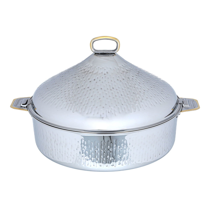 Steel Maxima Taj Food Container, 6 Liter, 35 cm, Round - Silver product image 1