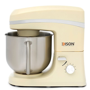 Edison Basic Plus Sm-98414 Kneading Machines, 1000 Watts, 6.5 Liters, 438 X 258 X 433 Mm, 6 Speeds, 3 Functions, Stainless Steel Bowl - Beige product image