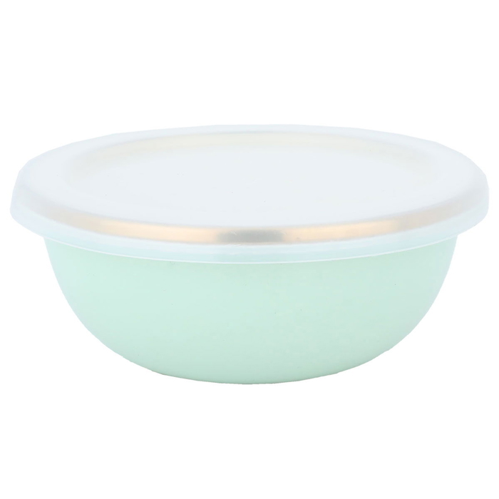 Al Saif Gallery steel bowl, 12 cm, plastic cover - light green product image 1