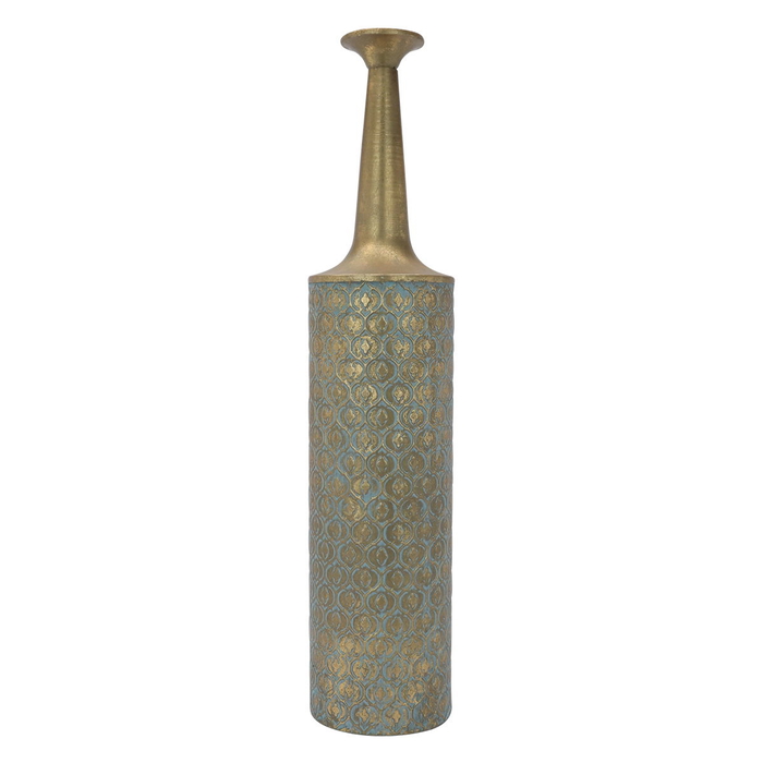 Steel vase with Saif Gallery decoration - gold product image 1