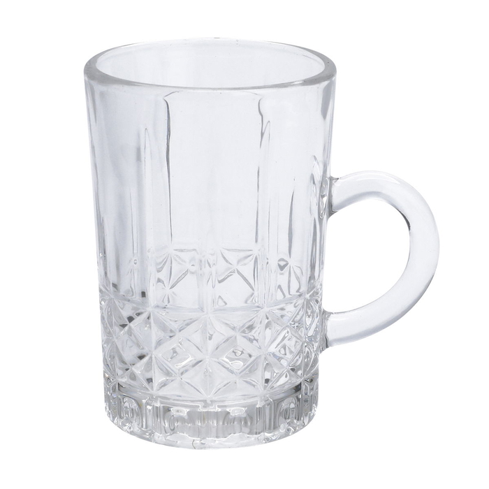 طقم بيالات شاي زجاج السيف غاليري، 6 قطع - شفاف product image 1