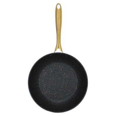 Rocky granite deep frying pan, 24 cm, with gold-black handle product image 3