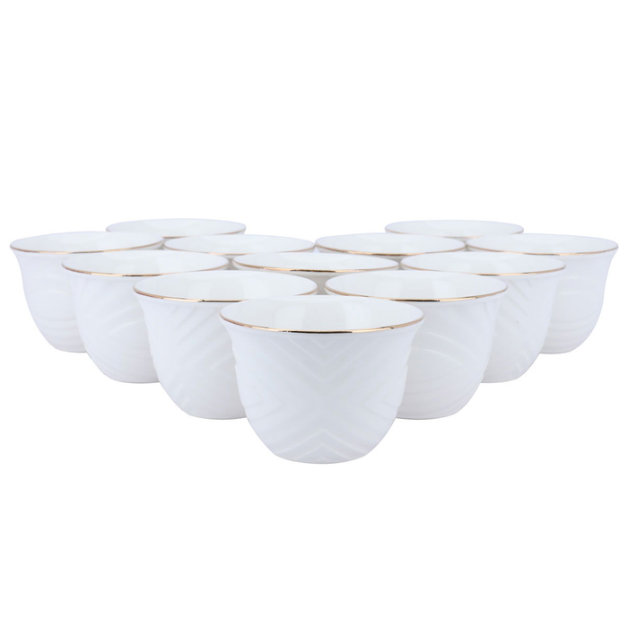 Al Saif Gallery porcelain coffee cup set, 12 pieces - white product image 2