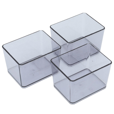 طقم علب تخزين بلاستيك السيف غاليري، بغطاء، 3 قطع - رمادي product image 2