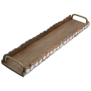 Al Saif Gallery Wooden Serving Tray, 61X14X5.5 Cm - Brown product image