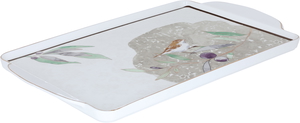 Al Saif Gallery porcelain Taghreed serving tray, 48 x 28.7 x 3.8 cm, rectangular, Asfour R pattern - white product image