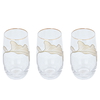 Al Saif Gallery Glass Water Cups Set, 3 Pieces - Gold product image 2