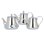 Al Saif Gallery Steel Teapot Set, 3 Pieces - Silver product image 1