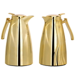 Karma Steel Al Saif Gallery Thermos Set, 1+1 Liter, 2 Pieces - Gold product image 1