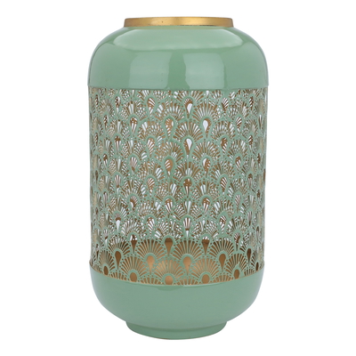 Ain Al-Andalusia steel Indian lantern, 19 x 19 x 35 cm - green product image 2