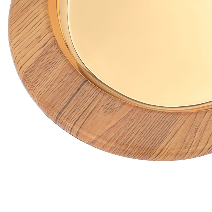 Tofaria Steel Al Saif Gallery, 55x32x4 cm, oval, with wooden edge, large - gold product image 3