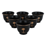 Al Saif Gallery Porcelain Coffee Cups Set, 6 Pieces - Black product image 1