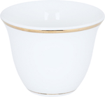 Al Saif Gallery Arabic coffee cups set, 12 pieces, 100 ml, gold-white rims product image 2