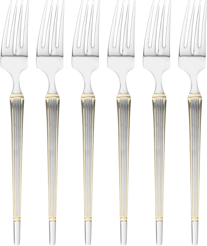 Al Saif Gallery Steel Eating Forks Set, 6 Pieces - Silver product image 1