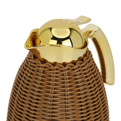 Rattan Khaws Al Saif Gallery Thermos, 1.5 litres, with gold-brown handle product image 4