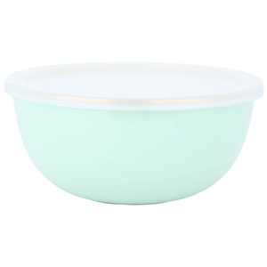 Al Saif Gallery steel bowl with lid, 20 cm - light green product image