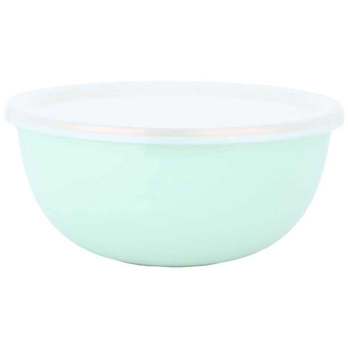 Al Saif Gallery steel bowl with lid, 20 cm - light green product image 1