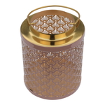 Al Ain Andalusia Indian steel lantern, 16 x 16 x 19 cm, hand hold, cylindrical - gold product image 2