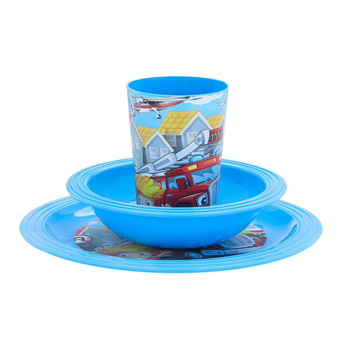 Al Saif Gallery Children'S Serving Set, 3 Pieces - Blue product image 1