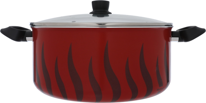 Tefal Tempo Flame Teflon Saucepan, 9.8 Liter, 30 cm - Red product image 1