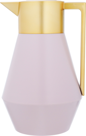 Everest Lydia  Glass Thermos, 1 Liter, Gold Handle - Light Pink product image