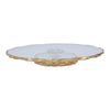 Al Saif Gallery glass dessert serving stand, 33x33x4.5 cm, circular, with movable base - clear product image 3