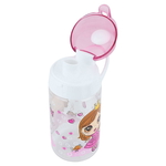 Nahla HASCEVHER plastic bottle with pink lid, 520 ml - transparent product image 2