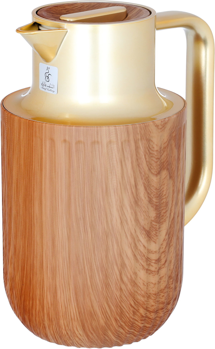 Laura Plastic Everest Thermos, 1 liter, gold-brown handle product image 2