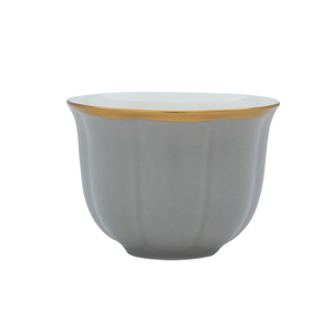 Al Saif Gallery Porcelain Arabic Coffee Cups Set, 80 ml, 12 Pieces - Gray product image