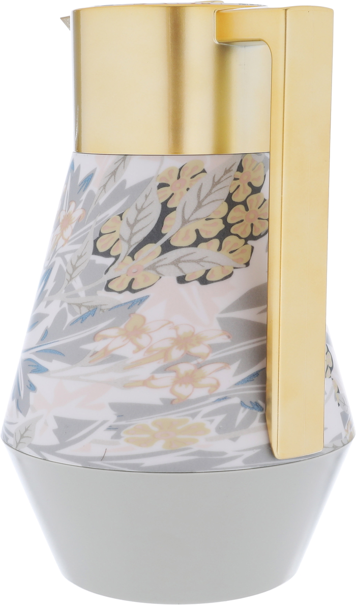 Lydia Pro Plastic Alsaif Gallery Thermos, 1 liter, wooded, golden-light gray handle product image 2