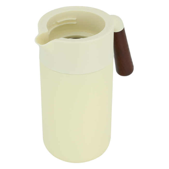 Tara Plastic Al Saif Gallery Thermos, 1.2 litres, wooden handle, squeeze - yellow product image 3