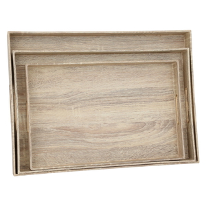 Saif Gallery wooden tofa set, rectangular, 3 pieces - light wood product image