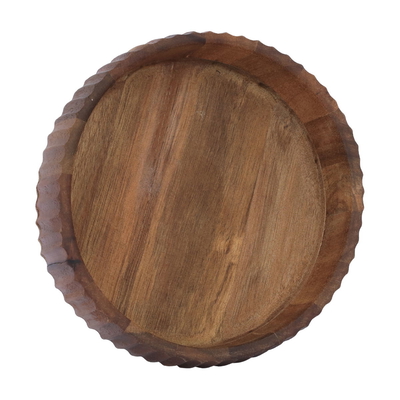 Al Saif Gallery Wooden Serving Bowl, 19 cm, Deep Round - Wooden product image 2