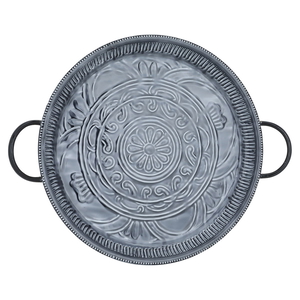 Al Saif Gallery Steel Serving Tray, 41x41x5 cm - Dark Grey product image