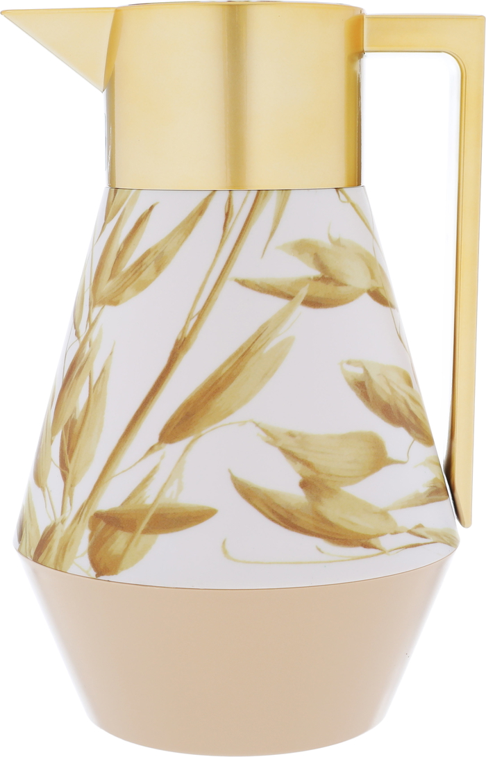 Al Saif Gallery Lydia plastic thermos, 1 liter - gold product image 1