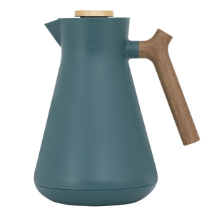 Amada Plastic Everest Thermos, 1 Liter, with Wooden Handle - Blue product image