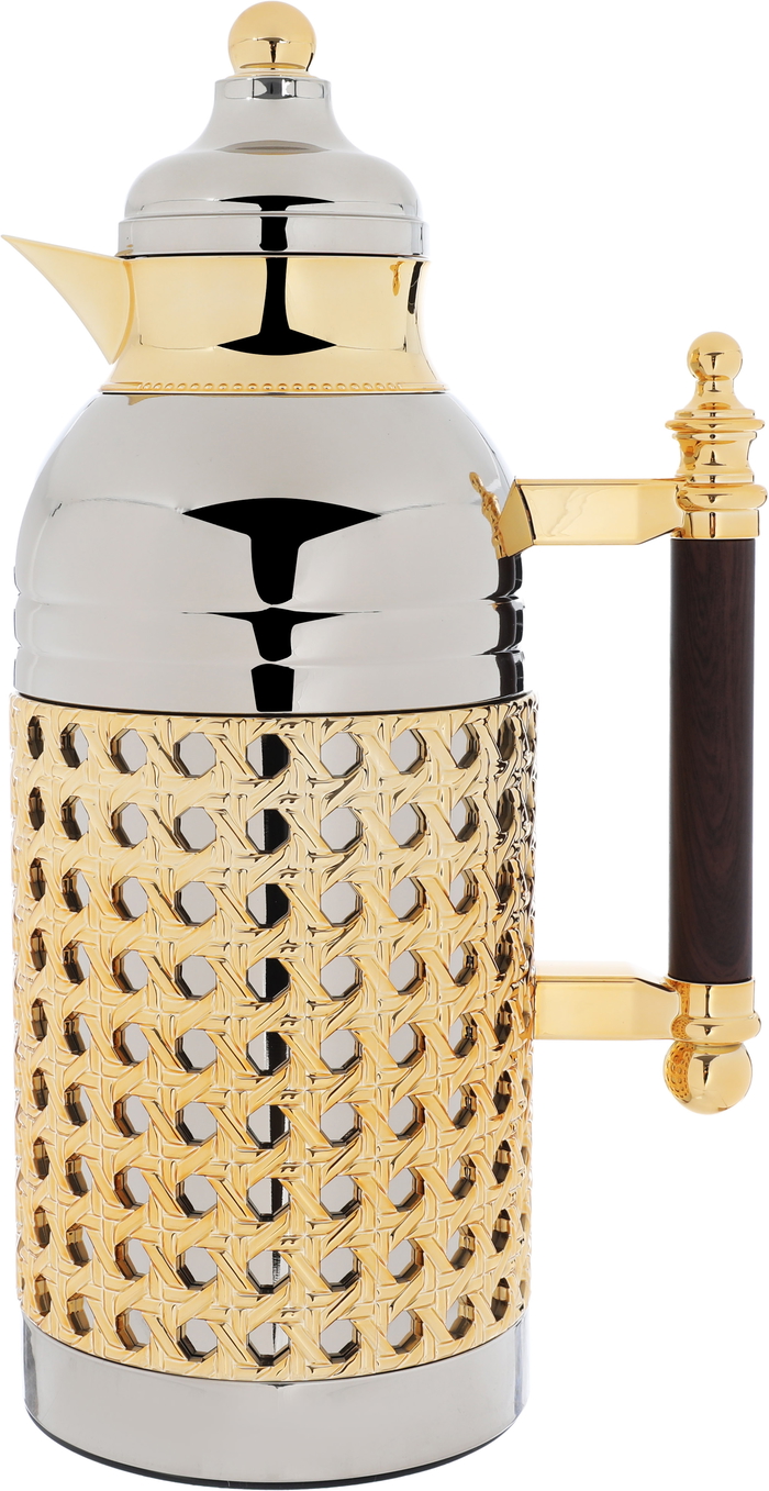 Al Saif Gallery Sarah Steel Thermos Set, 1/1 Liter, 2 Pieces - Gold product image 5