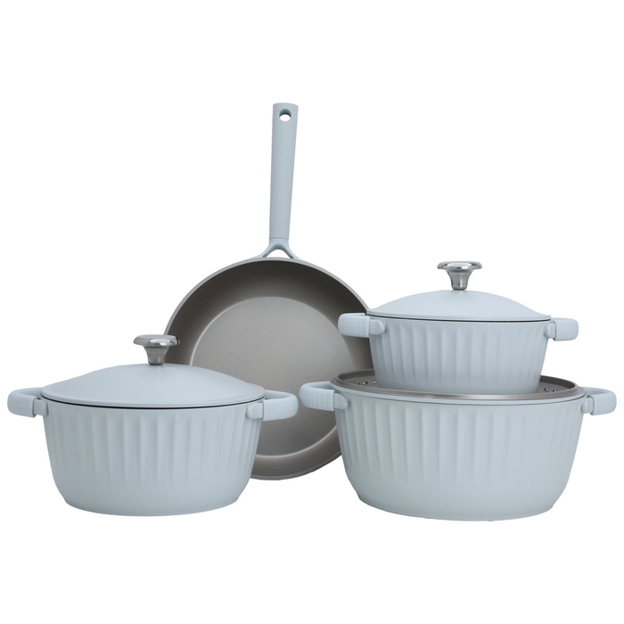 Robust Aluminum Cookware Set, 7 Pieces - Light Green product image 1