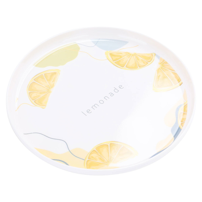 Al Saif Gallery plastic serving tray, 24 x 24 x 2.5 cm, round - white product image 2