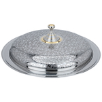 Gozi Steel Al Saif Gallery, 60 cm, round, with engraved cover - silver product image 2