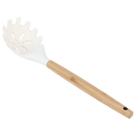 Al Saif Gallery silicone pasta spoon, wooden handle - beige product image 1