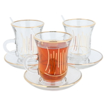 Al Saif Gallery glass tea coffee serving set, 50 pieces - transparent product image 3