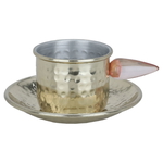 Al Saif Gallery Steel Cup, 0.25 L, Saucer - Gold product image 1