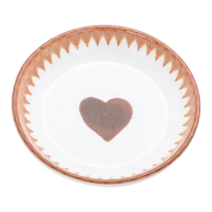 Al Saif Gallery porcelain serving plate, 13 cm, heart pattern - white product image 2